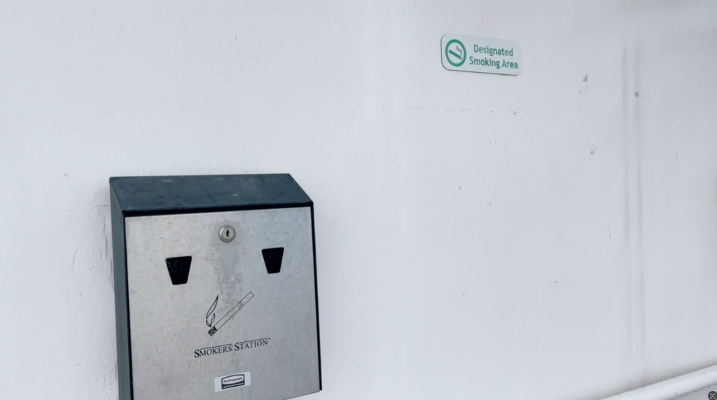 smoking area on a cruise